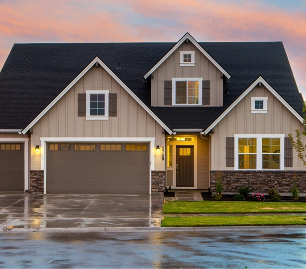 home with waterprofing treatment